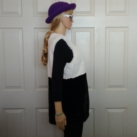 Heurueh faux fur color block vest - Picture 3 of 7